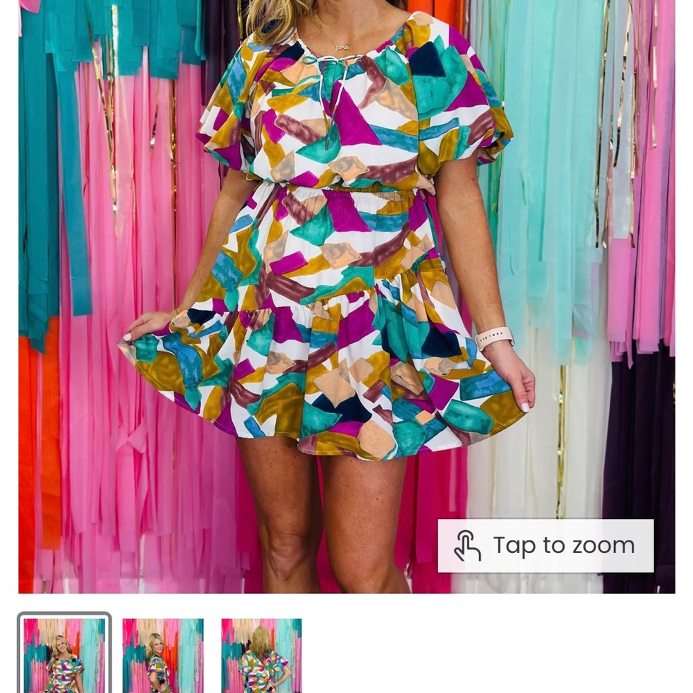 Multi color spring dress